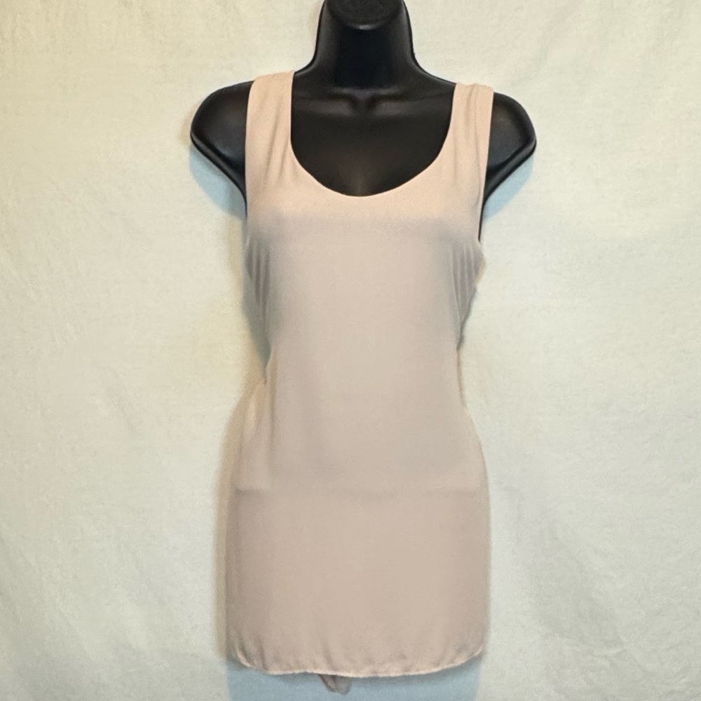 G-51 Zara Light Pink‎ Sleeveless Lined Pullover Summer Blouse Size S
